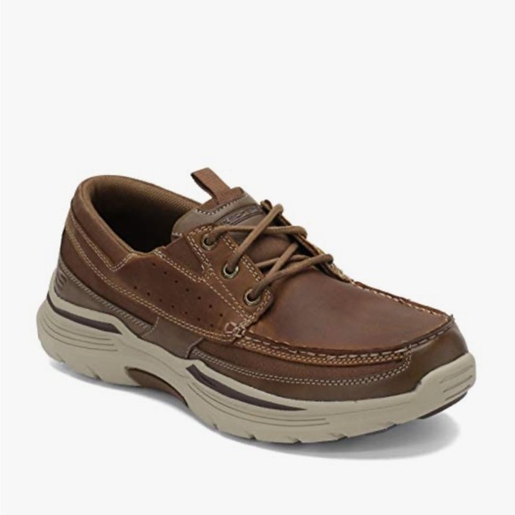 NWOT Skechers Expended-Mensen Leather Lace Up Shoe. Preppy. Classic. Comfort - Picture 1 of 13